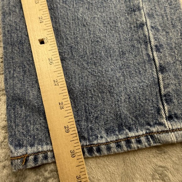 Levis 501 Jeans Mens 30x30 Blue Denim Button Fly Grunge Faded Straight Pants Y2K - Picture 16 of 16
